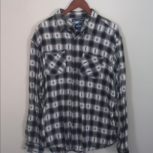 Tribal Plaid Long Sleeve Old Navy Shirt 2X